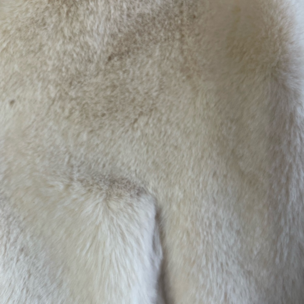 Apparis Cream Faux Fur Teddy Jacket with Shawl Collar - Picture 4 of 6